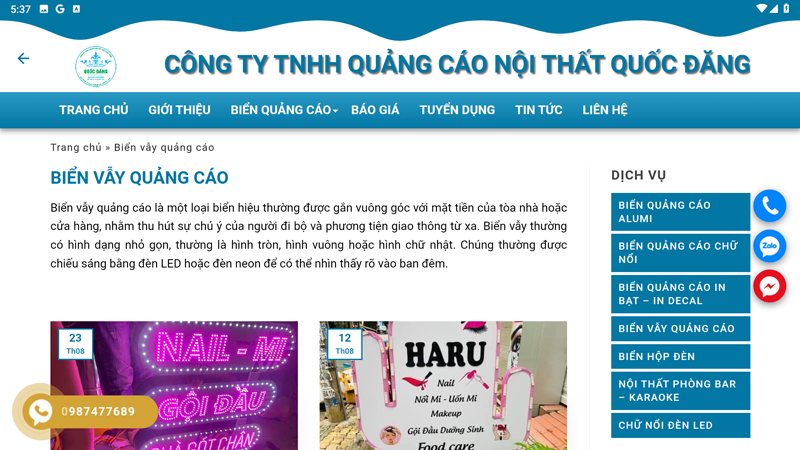Biển Vẫy Quảng Cáo - Quốc Đăng - Product Image