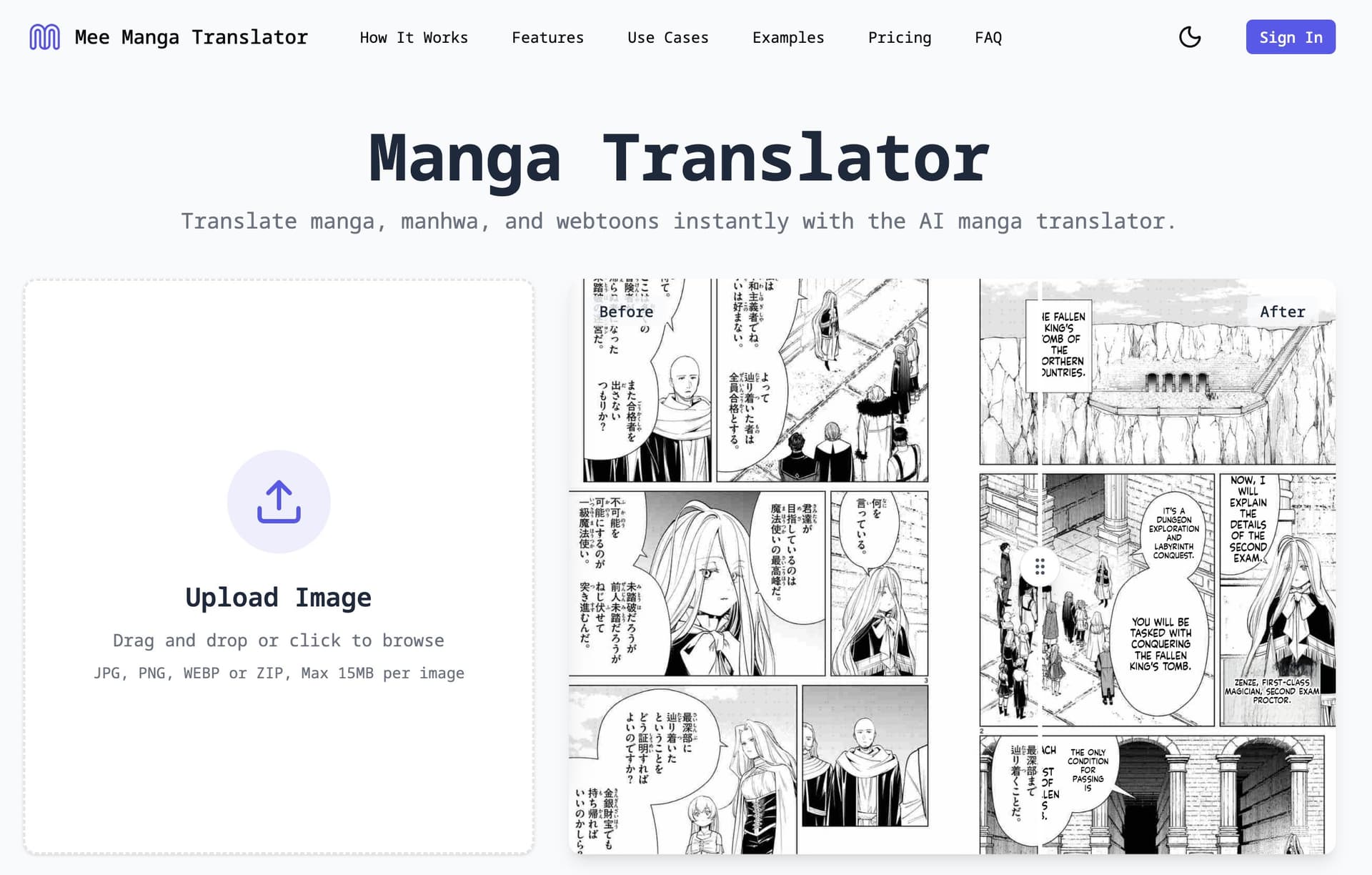 Mee Manga Translator - Product Image