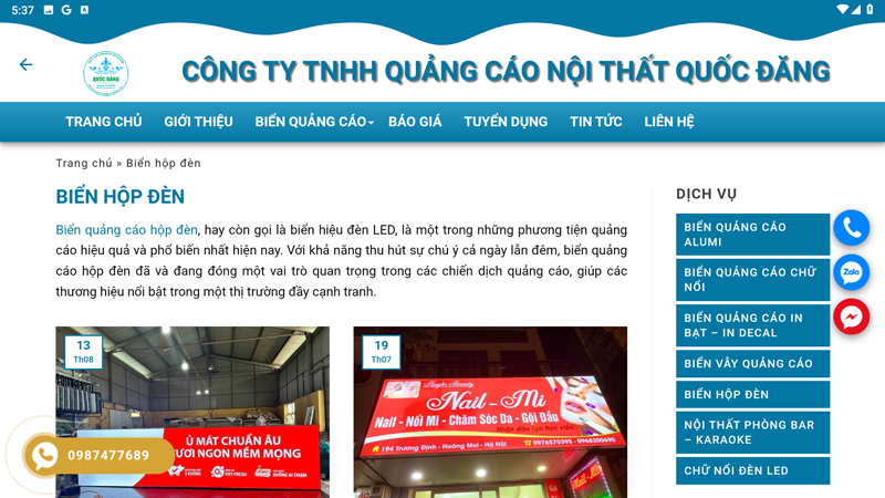 Biển Hộp Đèn - Quốc Đăng - Product Image