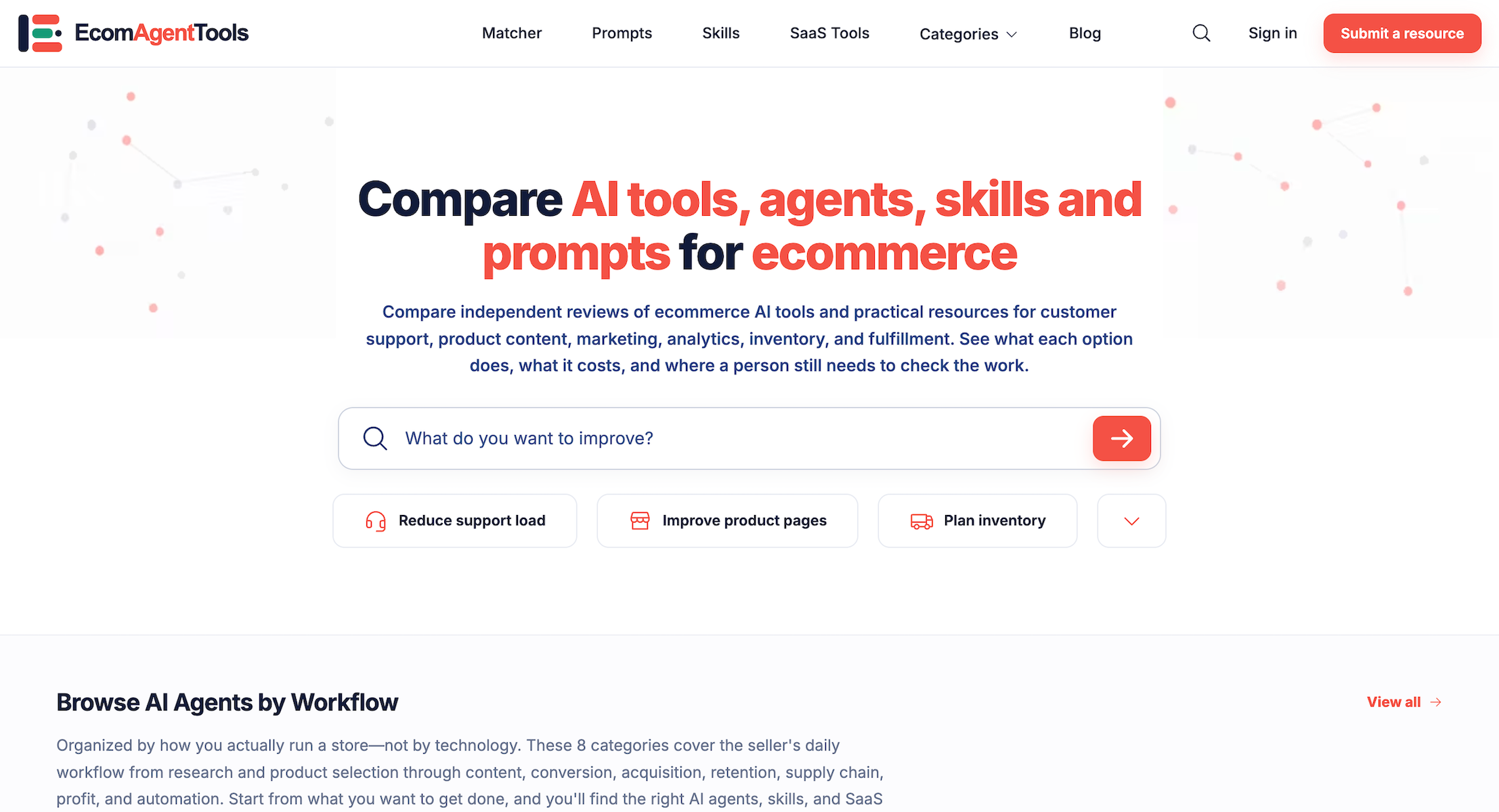 Ecommerce AI Tools, Agents, Skills & Prompts | EcomAgentTools - Product Image